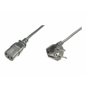 Assmann Power Cord, CEE 7/7 (Typ-F) 90° Szögben - C13 2,5m Fekete AK-440100-025-S 133777131 - Assmann