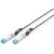 Közelkép a Digitus DN-81226 10M SFP+ optikai kábel csatlakozóiról