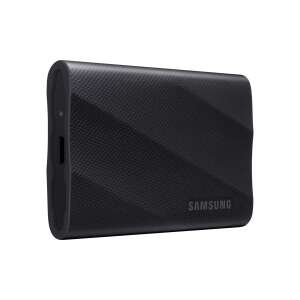 Samsung T9 Portable SSD 1TB Black Angled View - Samsung SSD Drife