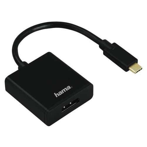 Hama USB-C DisplayPort adapter, fekete, Ultra HD 4K