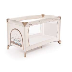 Zopa utazóágy Camping 2 kerekes kibúvós Animal bézs állatos