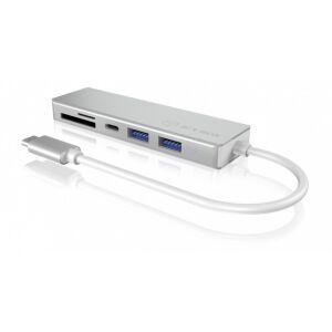 Hub USB 3.0 IcyBox IB-HUB1413-CR cu cititor de carduri și Type-C - RaidSonic