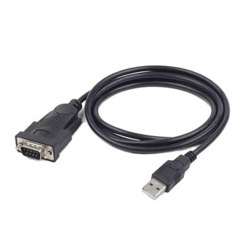 Кабел за конвертор Gembird USB към DB9M, 1,5m, черен