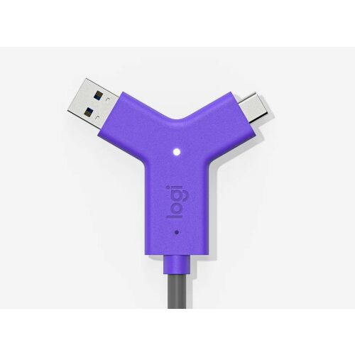 Kábel konektora USB-A a USB-C Logitech Swytch zblízka