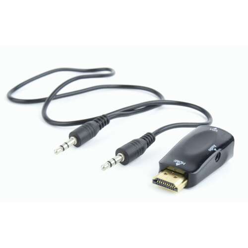 Gembird A-HDMI-VGA-02 HDMI na VGA a audio adaptér, čierny