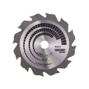 Bosch Construct Wood saw blade for wood, 160 x 20/16 x 2,6 mm, 12 teeth - Tool