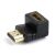 Szögletes nézet a Gembird HDMI derékszögű adapterről