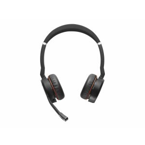 Jabra Evolve 75 SE UC Stereo Headset with Microphone, overhead view - Jabra Headphone
