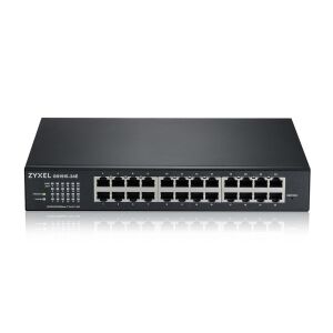 Angled view of ZyXEL GS1915-24E 24-port Gigabit Ethernet Smart Managed Switch - Switch