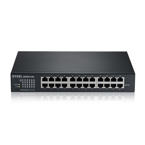 Angled view of ZyXEL GS1915-24E 24-port Gigabit Ethernet Smart Managed Switch