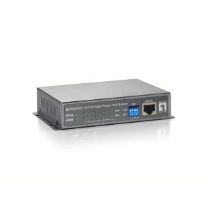 LevelOne FSW-0513 5-Port Fast Ethernet High Power PoE Switch ferde nézet - LevelOne