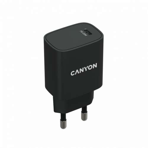 Мрежово зарядно Canyon CNE-CHA20B02, USB Type-C, 20W Черно (CNE-CHA20B02) 94803039