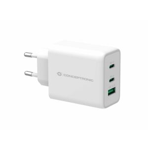 Încărcător Conceptronic ALTHEA12W 65W GaN USB PD, 3 porturi, alb - Încărcător de telefoane