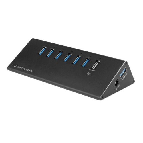 LC Power LC-HUB-ALU-2B-7 7-Port USB 3.0 Hub - Crni