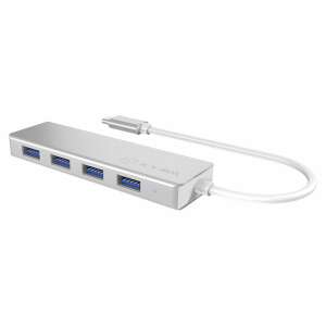 Raidsonic IcyBox IB-HUB1425-C3 HUB USB3.0 cu 4 porturi Argintiu IB-HUB1425-C3 93376057 - RaidSonic