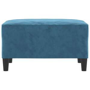 vidaXL kék bársony lábzsámoly, elülső nézet, 70x55x41 cm - Lábtartó, puff