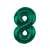 B&C Palackzöld 8-as szám fólia lufi, 85 cm