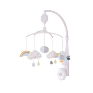 Kikkaboo hudobný mobil s oblakmi a vtákom, mobil do detskej postieľky, hračka pre bábätká, dekorácia do detskej izby - Kikkaboo