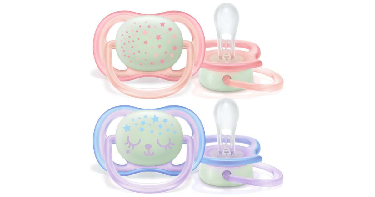 Philips AVENT Ultra air night time pacifier 0-6 months girl 2pcs