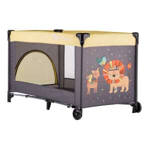 Putovni krevetić Petite&Mars s motivom lava, žuta i siva boja, za bebe i malu djecu - Prijenosni krevetić