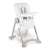 CAM Campione C248/C38 high chair, white and beige, with bear print, 5-point harness, adjustable height and backrest, removable tray, storage basket