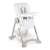 CAM Campione C248/C38 high chair, white and beige, with bear print, 5-point harness, adjustable height and backrest, removable tray, storage basket