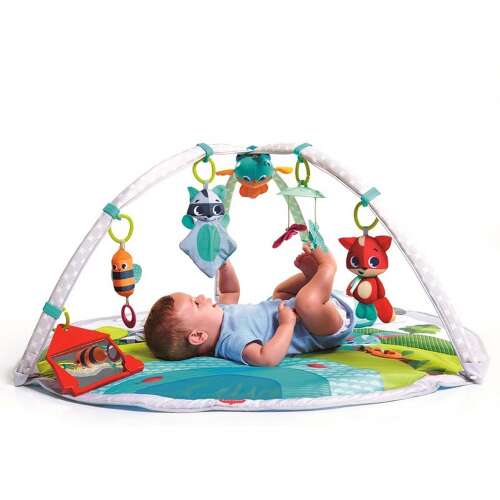 Tiny Love Játszószőnyeg lógó játékokkal, Állatok téma, Szürke és Kék