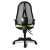 Topstar Open Point SY ergonomic office chair with adjustable armrests, green, back view
