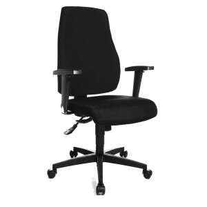 Topstar Trendstar 20 black office chair with adjustable armrests, ergonomic design, and synchronized mechanism - Office Furniture