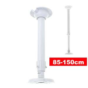 Fehér teleszkópos mennyezeti tartó projektorhoz vagy biztonsági kamerához, 85-150cm állítható - Biztonságtechnikai kiegészítő