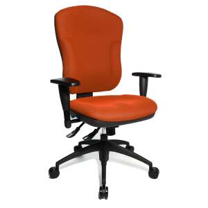 Topstar Wellpoint 30 SY orange office chair with adjustable height and armrests - Office Furniture