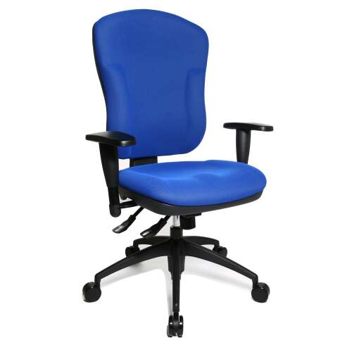Scaun de birou ergonomic Topstar Wellpoint 30 SY cu înălțime reglabilă, albastru