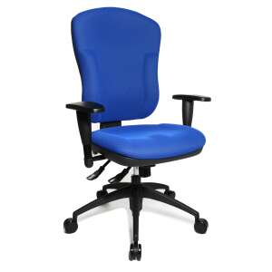 Topstar Wellpoint 30 SY ergonomischer Bürostuhl mit höhenverstellbarer Rückenlehne, blau - Bürostuhl und Schreibtische