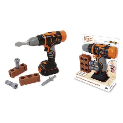 Smoby Black & Decker akkus játék Fúrógép #fekete