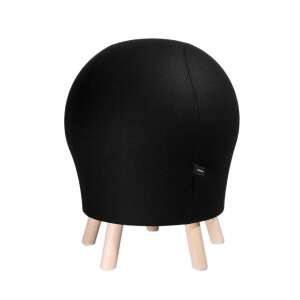 Scaun cu minge de exerciții Sitness 5 Alpine negru cu picioare din lemn - Otomane și suporturi pentru picioare