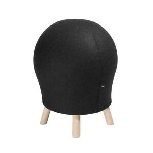 Scaun cu minge de exerciții Sitness 5 Alpine cu picioare din lemn, gri închis - Otomane și suporturi pentru picioare