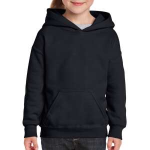 Gildan kapucnis gyerek pulóver, GIB18500, Black-S 78223159 