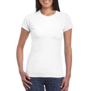Softstyle Női póló, Gildan GIL64000, kereknyakú, rövid ujjú, White-2XL 78243970 Női pólók
