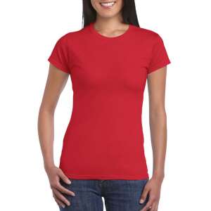 Softstyle Női póló, Gildan GIL64000, kereknyakú, rövid ujjú, Red-XL 78244504 Női pólók