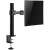 Logilink uchwyt do monitora biurkowego z zamontowanym monitorem, czarny, widok z przodu