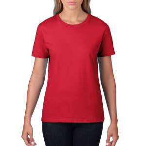 Környakas prémium Női póló, Gildan GIL4100, rövid ujjú, Red-XL 78255597 Női pólók