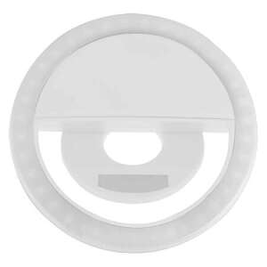 Бяла светлина за селфи с пръстен, с държач за телефон, 36 LED лампи, 3 нива на яркост, презареждаема литиева батерия, идеална за селфита, видеоклипове и стрийминг на живо - LED кръгла светлина и кръгла лампа