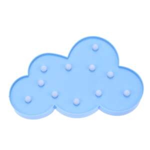 Синя LED нощна лампа с форма на облак с 11 топло бели LED диода - Нощна лампа, проектор