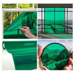 Original Deals ablakfólia, zöld, kollázs, UV védelemmel, hőszigetelő, privát szféra védelemmel - Üvegfólia