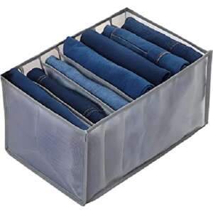 Оригинални сделки 7-секционен мрежест органайзер за чекмеджета за дрехи и бельо, сив - Съхранение и сортиране