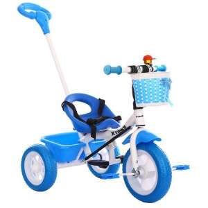 X-Trike Triko tolókaros Tricikli csengővel #kék