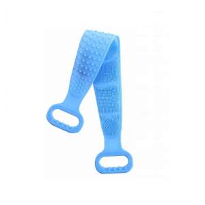 Blue silicone back scrubber with two handles, for deep cleaning and exfoliating - Bath Sponge, Washcloth, Glove