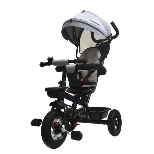 Tesoro 360° Swivel Tricycle with Bell, Grey and Black