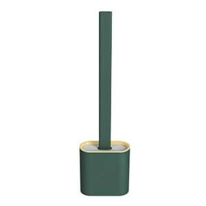 ORIGINAL DEALS Szilikon WC-kefe öntapadó falra rögzíthető tartóval, sötétzöld - WC kefe & tartó