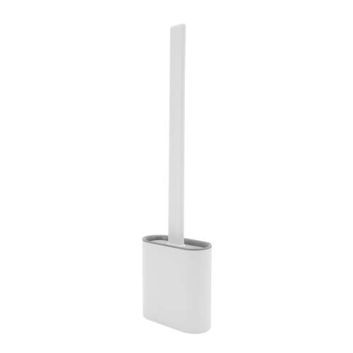 Original Deals szilikon WC-kefe öntapadó fali rögzítéssel és rugalmas fejjel, fehér